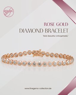 Bracciale con diamanti in oro rosa